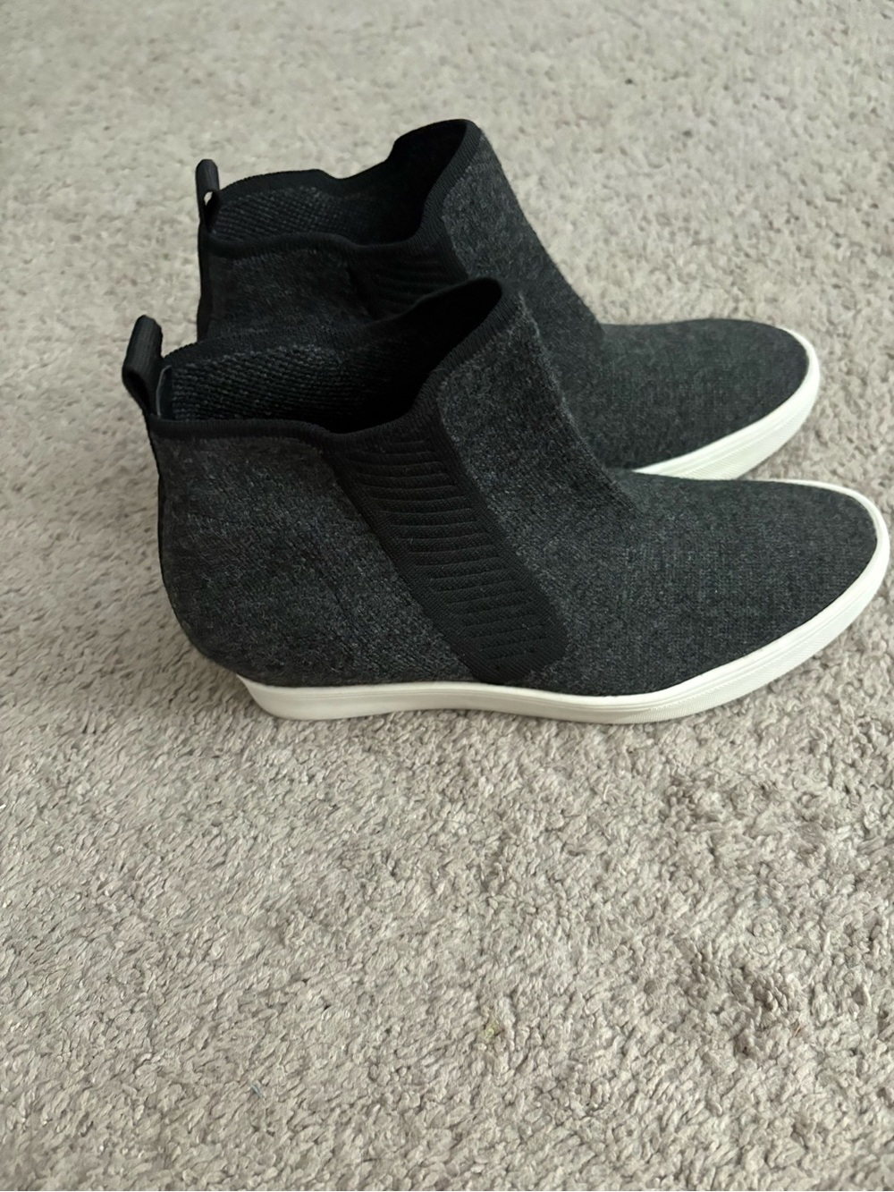MIA Charcoal Gray Wedge Sneaker Booties